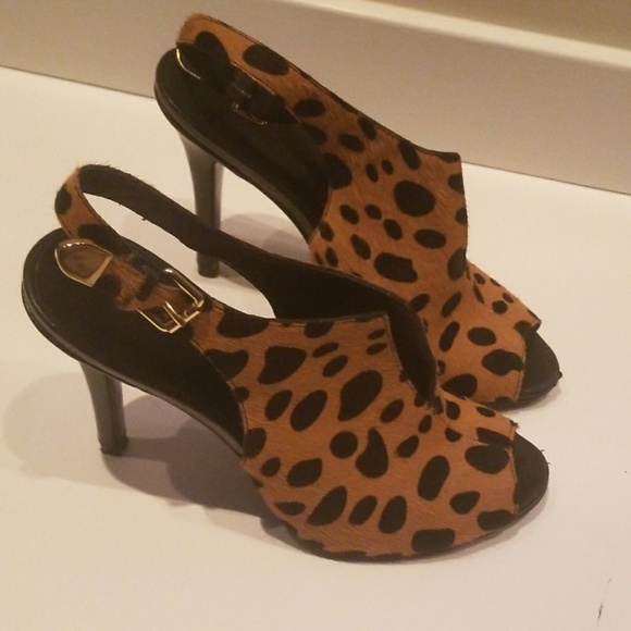 Rebecca Minkoff Shoes - Rebecca Minkoff 10M fur heels leopard